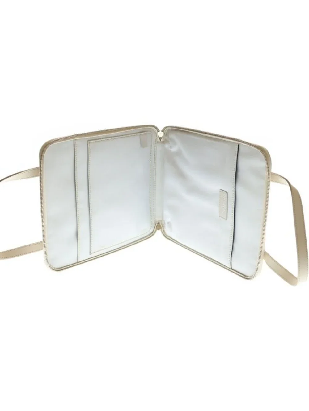 Chanel Wild Stitch Tablet Case Tote White Leather Silver - Picture 4 of 7